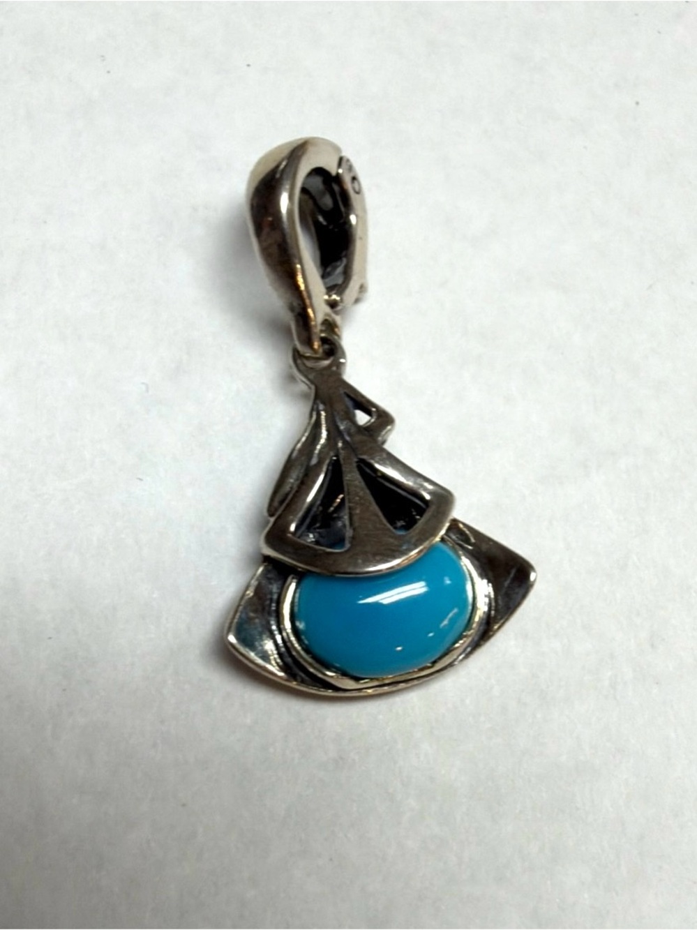 Carolyn Pollack Sterling Silver Turquoise Enhancer Pendant